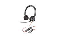 HP Poly Blackwire 3320 - Blackwire 3300 series - headset - på örat - kabelansluten - USB-C - svart - UC-certifierad, Certifierad för Microsoft-teams 8X220AA