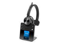 Poly Savi 7410 OFFICE - Savi 7400 series - headset - på örat - DECT / Bluetooth - trådlös - svart - Certifierad för Microsoft-teams 8L593AA#ABB