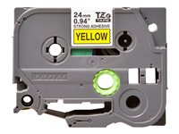 Brother TZe-S651 - Extrastark häftning - svart på gult - Rulle ( 2,4 cm x 8 m) 1 kassett(er) bandlaminat - för Brother PT-D600; P-Touch PT-3600, D800, E550, E800, P750, P900, P950; P-Touch EDGE PT-P750 TZES651