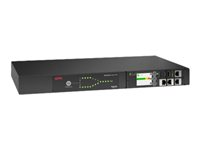 APC NetShelter - Omkopplare för automatisk överföring (kan monteras i rack) - AC 207-253 V - 3700 VA - 1-fas - USB, Ethernet 10/100/1000 - utgångskontakter: 9 - 1U - 2.44 m sladd - svart AP4423A