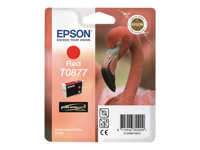Epson T0877 - 11.4 ml - röd - original - blister - bläckpatron - för Stylus Photo R1900 C13T08774010