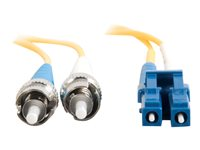 C2G LC-ST 9/125 OS1 Duplex Singlemode PVC Fiber Optic Cable (LSZH) - Patch-kabel - ST enkelläge (hane) till LC enkelläge (hane) - 1 m - fiberoptisk - duplex - 9 / 125 mikrometer - OS1 - halogenfri - gul 85595