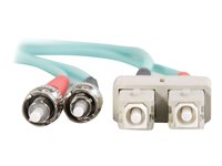 C2G SC-ST 10Gb 50/125 OM3 Duplex Multimode PVC Fiber Optic Cable (LSZH) - Nätverkskabel - ST-läge (multi-mode) (hane) till SC-läge (multi-mode) (hane) - 2 m - fiberoptisk - duplex - 50/125 mikron - OM3 - halogenfri - havsblå 85523