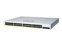 Cisco Business 220 Series CBS220-48FP-4X - Switch - smart - 48 x 10/100/1000 (PoE+) + 4 x 10 Gigabit SFP+ (upplänk) - rackmonterbar - PoE+ (740 W) - återanvänd CBS220-48FP4XUK-RF