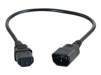 C2G Computer Power Cord Extension - Förlängningskabel för ström - power IEC 60320 C13 till IEC 60320 C14 - AC 250 V - 0.5 m 88501