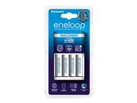 Panasonic Eneloop Basic Charger - Batteriladdare - (för 4xAA/AAA) 4 x AA-typ - NiMH - 1900 mAh 510-1005