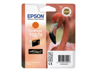 Epson T0879 - 11.4 ml - orange - original - blister med RF-larm/akustiskt larm - bläckpatron - för Stylus Photo R1900 C13T08794020