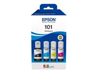 Epson 101 Multipack - 4-pack - svart, gul, cyan, magenta - original - bläcktank - för Epson L4260, L4266, L6190, L6260, L6270, L6276, L6290; EcoTank L14150, L4260, L6270, L6290 C13T03V64A