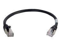 C2G Cat6a Booted Shielded (STP) Network Patch Cable - Patch-kabel - RJ-45 (hane) till RJ-45 (hane) - 30 cm - STP - CAT 6a - formpressad, hakfri, tvinnad - svart 89931