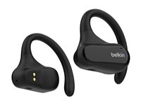 Belkin SoundForm ClearFit - True wireless-hörlurar med mikrofon - öppet öra - montering över örat - Bluetooth - svart AUC013CTBK