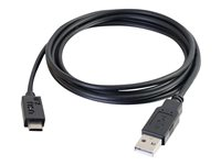 C2G 4m USB 2.0 USB Type C to USB A Cable M/M - USB C Cable Black - USB-kabel - USB (hane) till 24 pin USB-C (hane) - USB 2.0 - 4 m - formpressad - svart 88873