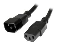StarTech.com 1 m kraftig förlängningssladd, IEC 320 C14 till IEC 320 C13 svart förlängningssladd, 15 A 125 V, 14AWG, kraftig förlängare för strömkabel, IEC 320 C14 till IEC 320 C13 AC nätsladd - UL-listad - Förlängningskabel för ström - IEC 60320 C14 till power IEC 60320 C13 - AC 250 V - 90 cm - svart PXT100143