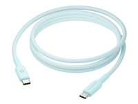 dbramante1928 re-charge - USB-kabel - 24 pin USB-C (hane) till 24 pin USB-C (hane) - 1.5 m - flätad kabel, USB-C Power Delivery (60W) - blå CB20CCBL7210