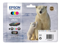 Epson 26XL Multipack - 4-pack - XL - svart, gul, cyan, magenta - original - bläckpatron - för Expression Premium XP-510, 520, 600, 605, 610, 615, 620, 625, 700, 710, 720, 800, 810, 820 C13T26364010