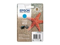 Epson 603 - 2.4 ml - cyan - original - blister - bläckpatron - för Expression Home XP-2150, 2155, 3150, 3155, 4150, 4155; WorkForce WF-2820, 2840, 2845, 2870 C13T03U24010