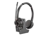 Poly Savi 8220-M Office - Savi 8200 series - headset - på örat - DECT / Bluetooth - trådlös - svart - Certifierad för Microsoft-teams 8D3H8AA#ABB