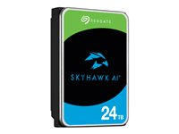 Seagate SkyHawk AI ST24000VE002 - Hårddisk - 24 TB - inbyggd - 3.5" - SATA 6Gb/s - buffert: 512 MB - med 3 års Seagate Rescue Data Recovery ST24000VE002