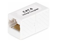 StarTech.com RJ45 Coupler, Inline Cat6 Coupler, Female to Female (F/F) T568 Connector, Unshielded Ethernet Cable Extension (IN-CAT6-COUPLER-U1) - Kopplingsdon för nätverk - RJ-45 (hona) till RJ-45 (hona) - oskärmad - CAT 5/5e/6 - passiv - vit IN-CAT6-COUPLER-U1