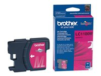 Brother LC1100M - Magenta - original - bläckpatron - för Brother DCP-185, 385, 395, 585, J715, MFC-490, 5490, 5890, 5895, 6890, 790, 795, 990, J615 LC1100M