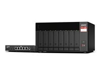 QNAP TS-873A - NAS-server - 8 fack - SATA 6Gb/s - RAID RAID 0, 1, 5, 6, 10, 50, JBOD, 60 - RAM 8 GB - 2.5 Gigabit Ethernet - iSCSI support - med QSW-1105-5T-omkopplare TS-873A-SW5T