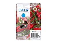 Epson 503XL - 6.4 ml - XL - cyan - original - blister med RF-larm/akustiskt larm - bläckpatron - för Expression Home XP-5200, XP-5205; WorkForce WF-2960DWF, WF-2965DWF C13T09R24020