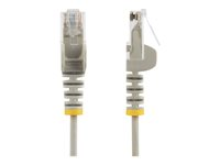 StarTech.com 2 m CAT6-kabel - Tunn - Ej hakfria RJ45-kontakter - Grå - Patch-kabel - RJ-45 (hane) till RJ-45 (hane) - 2 m - CAT 6 - hakfri - grå N6PAT200CMGRS