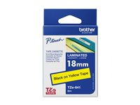 Brother TZe-641 - Standardlim - svart på gult - Rulle (1,8 cm x 8 m) 1 kassett(er) bandlaminat - för P-Touch PT-D460, D610; P-Touch Cube PT-P910; P-Touch Cube Pro PT-P910 TZE641