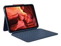Logitech Rugged Combo 4 - Tangentbord och foliefodral - Apple Smart connector - QWERTY - hela norden - klassisk blå - för Apple 10.9-inch iPad (10:e generation) 920-011196