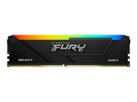 Kingston FURY Beast RGB - DDR4 - modul - 16 GB - DIMM 288-pin - 3200 MHz / PC4-25600 - CL16 - 1.35 V - ej buffrad - icke ECC - svart KF432C16BB2A/16