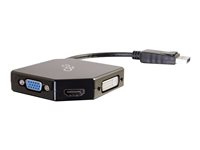 C2G DisplayPort to HDMI, VGA, DVI Adapter Converter - M/F - Videokonverterare - DVI, HDMI, VGA - DVI, HDMI, VGA - svart 54340