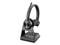 HP Poly Savi 7310 - Savi 7300 series - headset - på örat - DECT - trådlös - USB-A via DECT-adapter - svart - UC-certifierad, Certifierad för Microsoft-teams 8L575AA#ABB