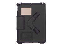 NutKase BumpKase - Vikbart fodral för surfplatta - eco-läder, termoplastisk polyuretan (TPU) - svart - 10.2" - för Apple 10.2-inch iPad (7:e generation) NK114B-EL