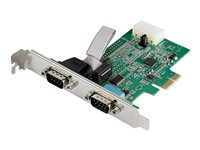 StarTech.com 2-portars PCI Express RS232-seriellt adapterkort - PCIe RS232-seriellt värdstyrenhetskort - PCIe till Dual Serial DB9-kort - 16950 UART - expansionskort - Windows & Linux - Seriell adapter - PCIe - RS-232 x 2 PEX2S953