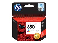 HP 650 - Färg (cyan, magenta, gul) - original - bläckpatron - för Deskjet Ink Advantage 2515, Ink Advantage 3515 CZ102AE#BHK