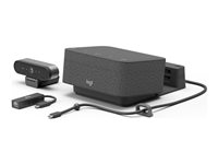 Logitech Logi Dock Focus Room Kit - Paket för videokonferens (Logitech BRIO Ultra HD Pro Webcam, Logitech Logi Dock) - Certifierad för Microsoft-teams 991-000457