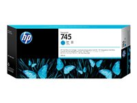 HP 745 - 300 ml - hög kapacitet - cyan - original - DesignJet - bläckpatron - för DesignJet Z2600 PostScript, Z5600 PostScript F9K03A