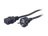 APC - Strömkabel - IEC 60320 C19 till power CEE 7/7 (hane) - AC 230 V - 2.5 m - svart - för P/N: SMT3000R2I-AR, SMX1500RM2UCNCUS, SMX1500RM2UCUS, SMX750C, SRT1500XLI, SRT2200XLI-KR AP9875