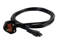 C2G Laptop Power Cord - Strömkabel - IEC 60320 C5 till BS 1363 (hane) - AC 250 V - 2 m - formpressad - svart - Storbritannien 80602