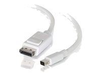 C2G 2m Mini DisplayPort to DisplayPort Adapter Cable 4K UHD - White - DisplayPort-kabel - Mini DisplayPort (hane) till DisplayPort (hane) - 2 m - vit 84298