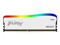 Kingston FURY Beast - RGB Special Edition - DDR4 - modul - 8 GB - DIMM 288-pin - 3200 MT/s / PC4-25600 - CL16 - 1.35 V - ej buffrad - icke ECC - vit KF432C16BWA/8