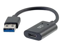C2G USB C to USB Adapter - SuperSpeed USB Adapter - 5Gbps - F/M - USB-adapter - 24 pin USB-C (hona) vändbar till USB typ A (hane) - USB 3.0 - 15.2 cm - formpressad - svart 54428