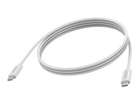 Vision - USB-kabel - 24 pin USB-C (hane) till 24 pin USB-C (hane) - USB 3.2 Gen 1 - 3 A - 2 m - stöd för DP Alt-läge - vit TC 2MUSBC