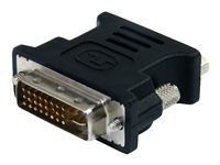 StarTech.com DVI till VGA-kabeladapter – Svart – M/F - VGA-adapter - DVI-I (hane) till HD-15 (VGA) (hona) - formpressad, tumskruvar - svart DVIVGAMFBK