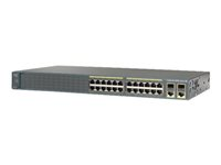 Cisco Catalyst 2960-Plus 24LC-L - Switch - Administrerad - 16 x 10/100 + 8 x 10/100 (PoE) + 2 x kombinations-Gigabit SFP - rackmonterbar - PoE (123 W) - återanvänd WS-C2960+24LC-L-RF