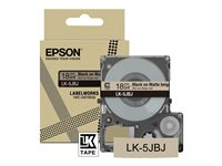 Epson LabelWorks LK-5JBJ - Svart på matt beige - Rulle (1,8 cm x 8 m) 1 kassett(er) hängande låda - bandpatron - för LabelWorks LW-C410, LW-C610 C53S672091
