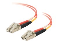 C2G Low-Smoke Zero-Halogen - Patch-kabel - LC multiläge (hane) till LC multiläge (hane) - 2 m - fiberoptisk - 50/125 mikron - orange 85336