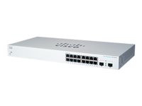 Cisco Business 220 Series CBS220-16T-2G - Switch - smart - 16 x 10/100/1000 + 2 x gigabit SFP (upplänk) - rackmonterbar - återanvänd CBS220-16T-2GEU-RF