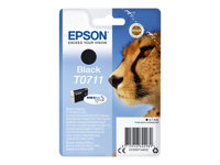 Epson T0711 - 7 ml - svart - original - bläckpatron - för Stylus DX9400, SX115, SX210, SX215, SX218, SX415, SX515, SX610; Stylus Office BX310, BX610 C13T07114012