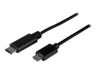 StarTech.com USB 2.0 USB-C till Micro-B-kabel - 1 m - USB-kabel - 24 pin USB-C (hane) till mikro-USB typ B (hane) - USB 2.0 - 1 m - svart - för P/N: HB30A3A1CFB, HB30A3A1CSFS, HB30C3A1CFB, HB30C3A1CFS USB2CUB1M