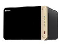 QNAP TS-664 - NAS-server - 6 fack - 48 TB - SATA 6Gb/s - HDD 8 TB x 6 - RAID 0, 1, 5, 6, 10, 50, JBOD - RAM 8 GB - 2.5 Gigabit Ethernet - iSCSI support TS-664-8G+6XST8000VN004